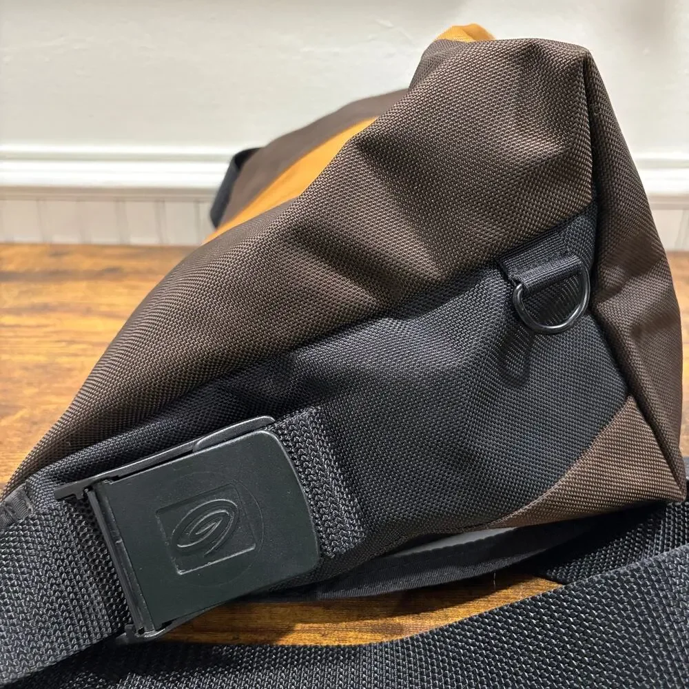 Timbuk2 Classic Laptop Messenger Bag Tri-Color Medium Brown Mustard Yellow